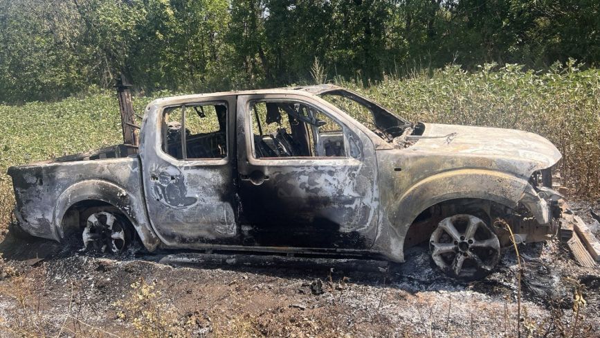 Автівка роти вогневої підтримки Козятинської ТрО згоріла вщент. Оголосили терміновий збір