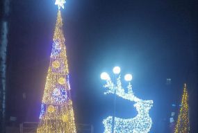 Засяяло вогнями Різдвяне містечко у парку Козятина