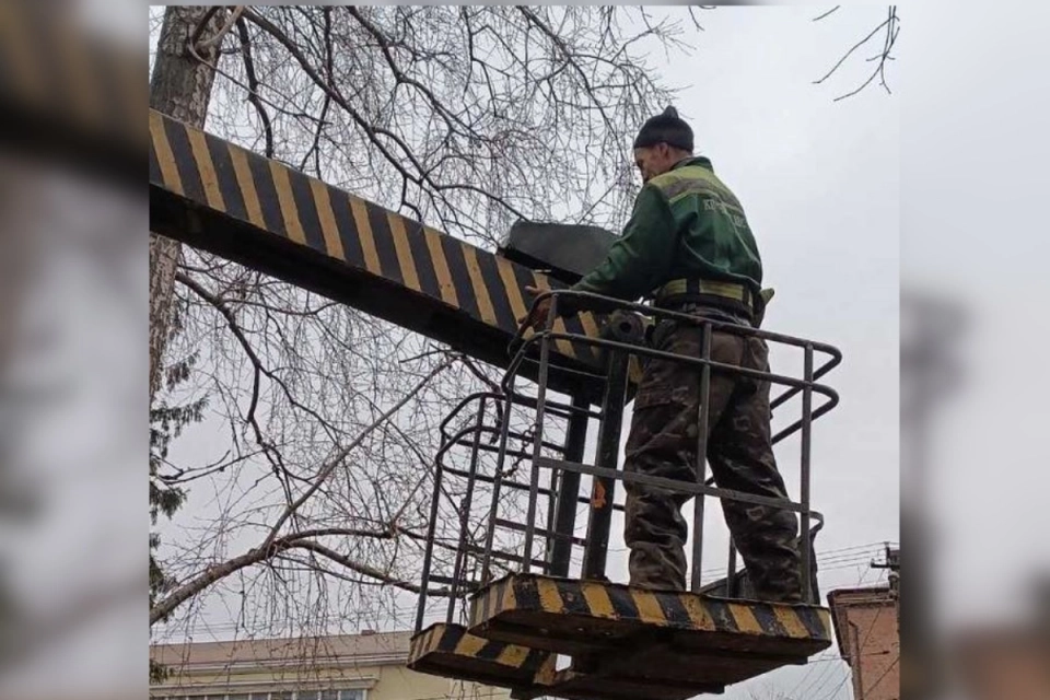 Будні комунальників: натягували обірвані проводи, обрізали в парку дерева, наводили чистоту