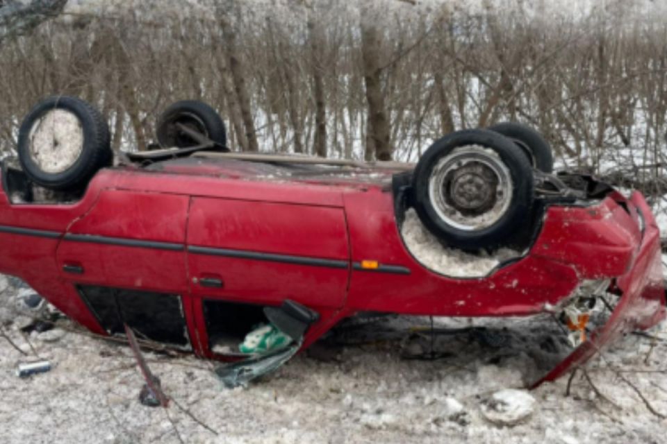 У Пляховій авто з’їхало у кювет та перекинулося
