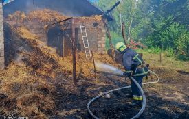 У Козятинській громаді горіла господарча споруда