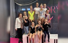 Козятинські гімнастки після обласних змагань «засипали» місто «золотом»