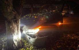 ДТП у Козятині. Водій «БМВ» продірявив паркан та в’їхав у дерево