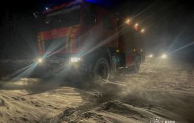 Швидка застрягла у сніговому заметі — наслідки негоди у Козятинській громаді