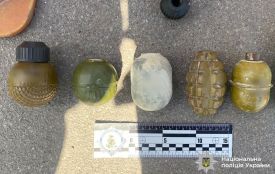 На Козятинщині поліцейські вилучили у водія гранати, які він ховав в особистих речах