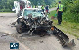 Поблизу села Пиковець легковик Daewoo врізався у КаМАЗ