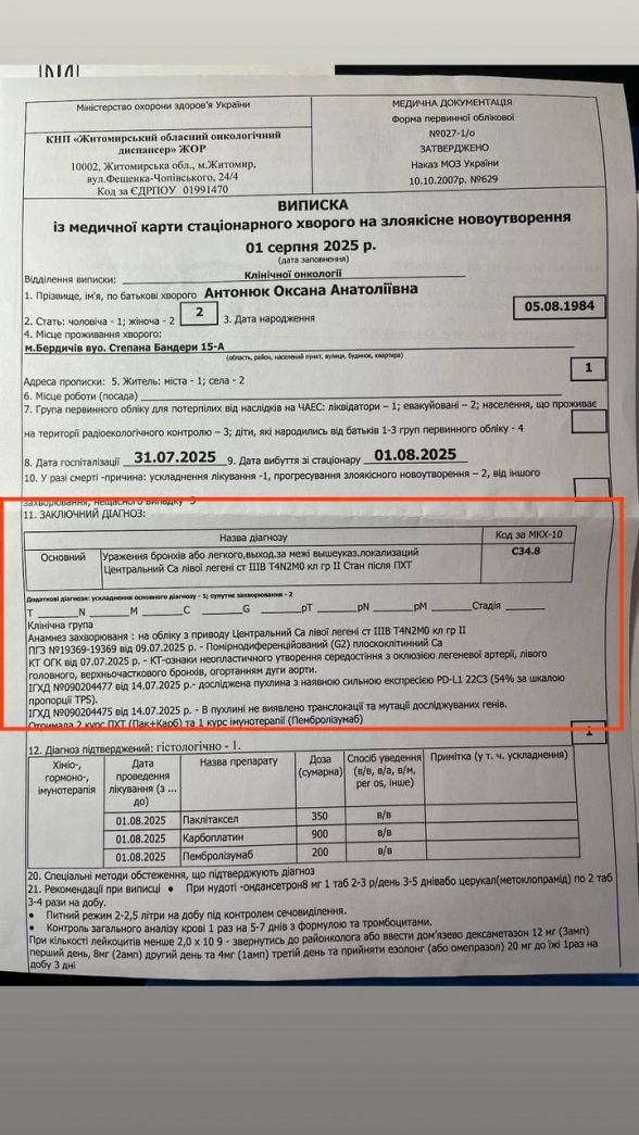 Roi様　ご依頼ページ Моя мама бореться за життя. Потрібно 500 тисяч гривень» - РІА Козятин